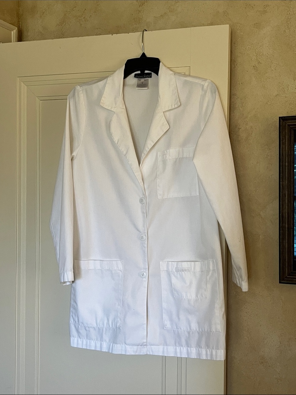 Cherokee Lab Jacket Size 4 White